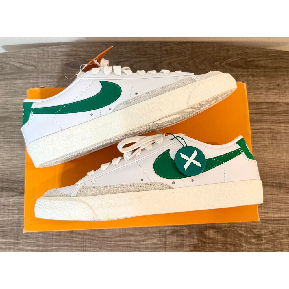 Nike Blazer Low '77 VTG White/Green DA6364-115 - Men 9.5 - New with Box